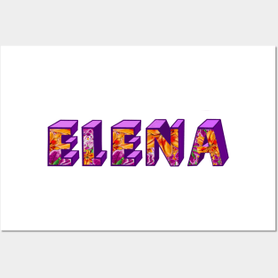 Top 10 best personalised gifts 2022  - Elena personalised,personalized floral - custom name in ombre Posters and Art